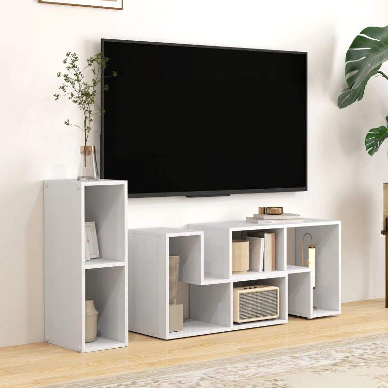 Image of HOMCOM TV Unit for TVs up to 75" - Free Combination TV Stand - White TJ Hughes 5063603818019
