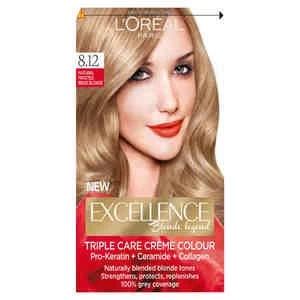 Image of Excellence Creme 8.12 Natural Frosted Beige Blonde Hair Dye Blonde