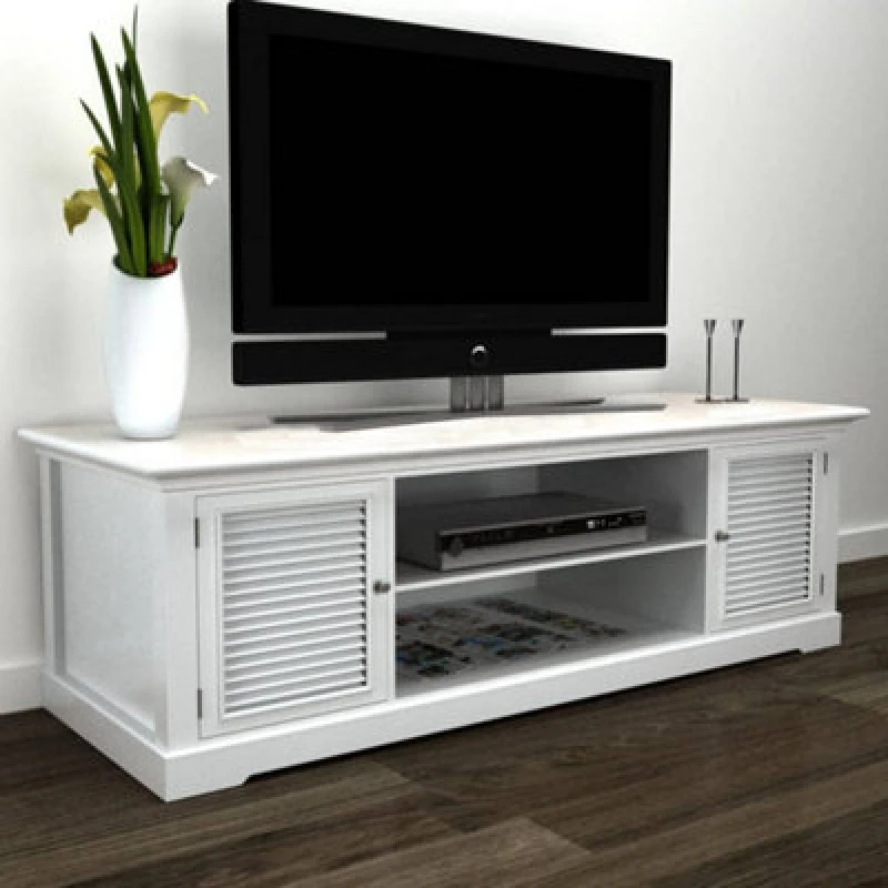 Image of Vidaxl TV Stand White Wood TV Stands