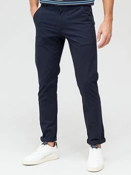 Image of Farah Elm Slim Fit Chinos - Navy