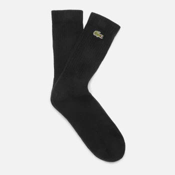 Image of Lacoste Mens 3 Pack Socks - Black - EU 43-46/UK 9-12