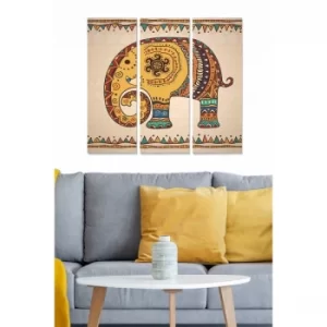 Image of MDF373232290 Multicolor Decorative MDF Painting (3 Pieces)