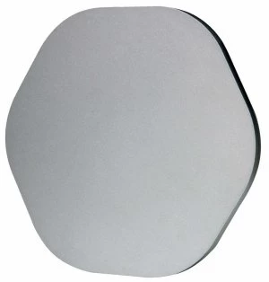 Image of Wall Light 19.2cm Hexagonal 12W LED 3000K, 1080lm, Silver Paint
