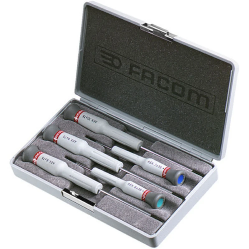 Image of Facom Micro Tech 5 Piece Precision Torx Screwdriver Set AEX.J1