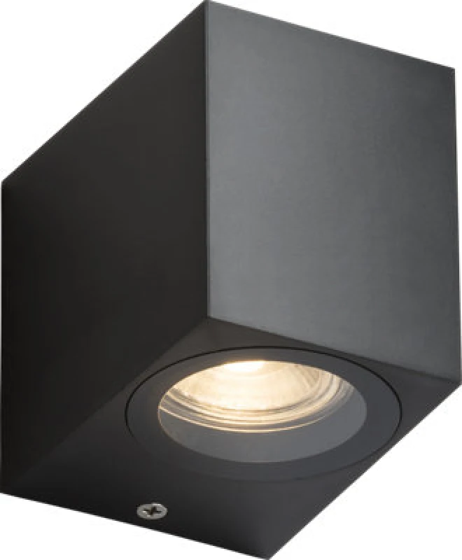 Image of Netlighting Knightsbridge ALANA 230V IP65 GU10 Polycarbonate Single Wall light Black ALS1BK Black