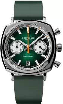 Image of Duckworth Prestex Watch Chronograph 42 Green Green Rubber