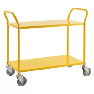Image of Three Tier Steel Shelf Trolley - Red