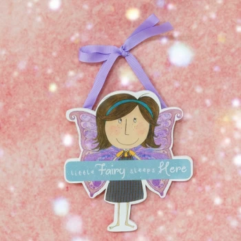 Image of Magical Fairy Hanging Plaque - Little Fairy Sleeps Here