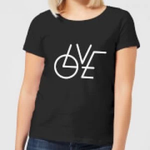 Image of LOVE Modern Womens T-Shirt - Black - 5XL