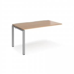 Image of Adapt II Add On Unit Single 1400mm x 800mm - Silver Frame Beech top