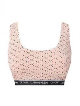 Image of Calvin Klein Plus Pink Printed Unlined Bralette