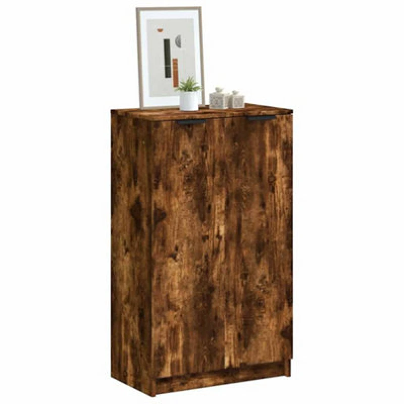 Image of VIDAXL Vidaxl - Shoe Cabinet Smoked Oak 59x35x100cm Engineered Wood 8720287084709