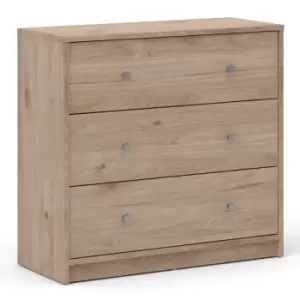 Image of May Chest Of 3 Drawers In Jackson Hickory Oak Effect