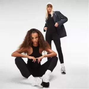 Image of Missguided Rib Extreme Racer Jumpsuit - Black