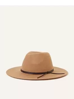 Image of Accessorize Wool Fedora Hat, Brown, Women