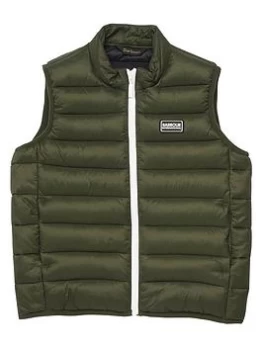 Image of Barbour International Boys Reed Gilet - Olive Size Age: 8-9 Years
