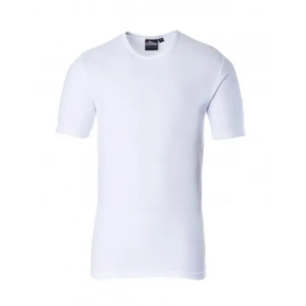 Image of Portwest Thermal Short Sleeve T Shirt B120WHRS Colour: White