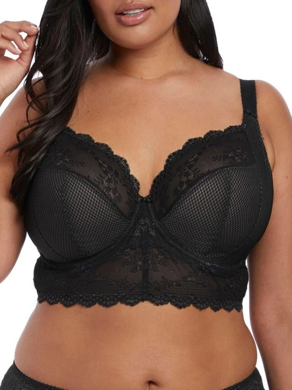 Image of Elomi Womens Charley Bralette in Black Size: 40F Black Female 40F