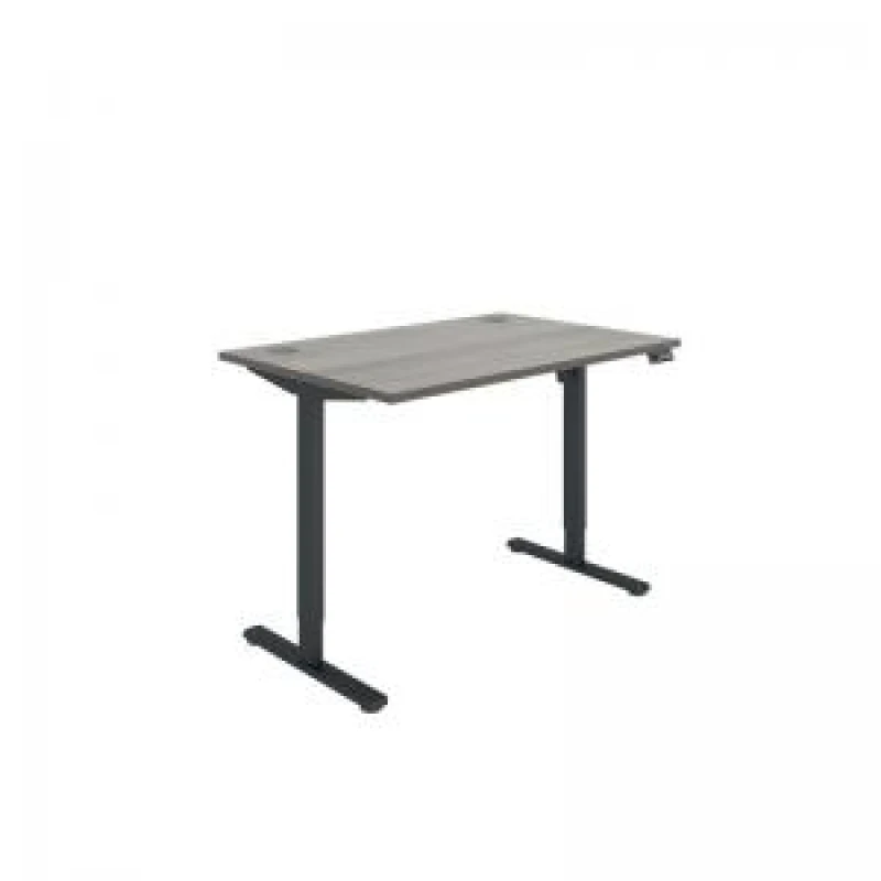 Image of Polaris Single Motor Sit/Stand Desk 1200x800 Grey Oak/Black KF800081