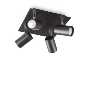 Image of Spot 4 Light Ceiling Light Black