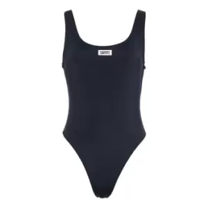 Image of Tommy Bodywear Scoop Back Cheeky One Piece - Blue