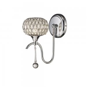 Image of Wall Lamp 1 Light Polished, Clear Glass