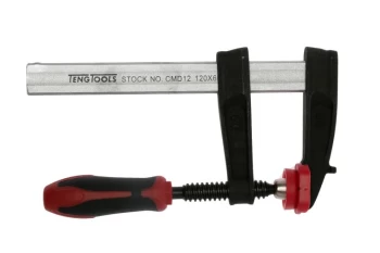 Image of Teng Tools CMD12 Cast Iron Clamp 120 x 60mm (with Protective Caps)