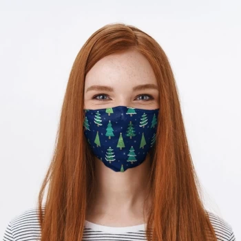 Image of Christmas Trees Face Covering - Large