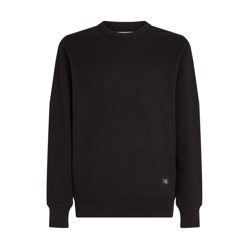 Image of Calvin Klein Jeans WOVEN LABEL CREW NECK - Black S