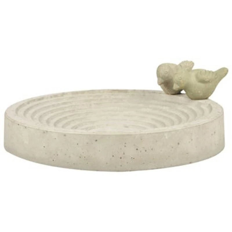 Image of Fallen Fruits Fallen Fruits Modern Concrete Garden Bird Bath in White White One Size Unisex 8714982098710