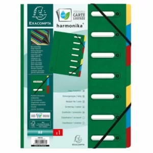 Image of Exacompta Harmonika Multipart File A4 7 Part Pack of 8, red