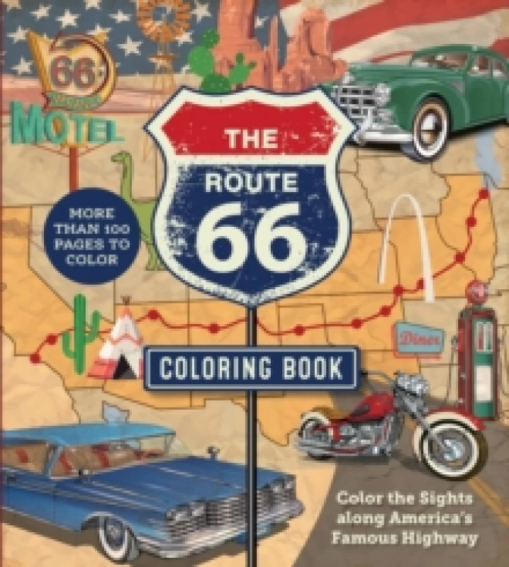 Image of The Route 66 Coloring Book. Paperback. By Editors of Chartwell Books Books