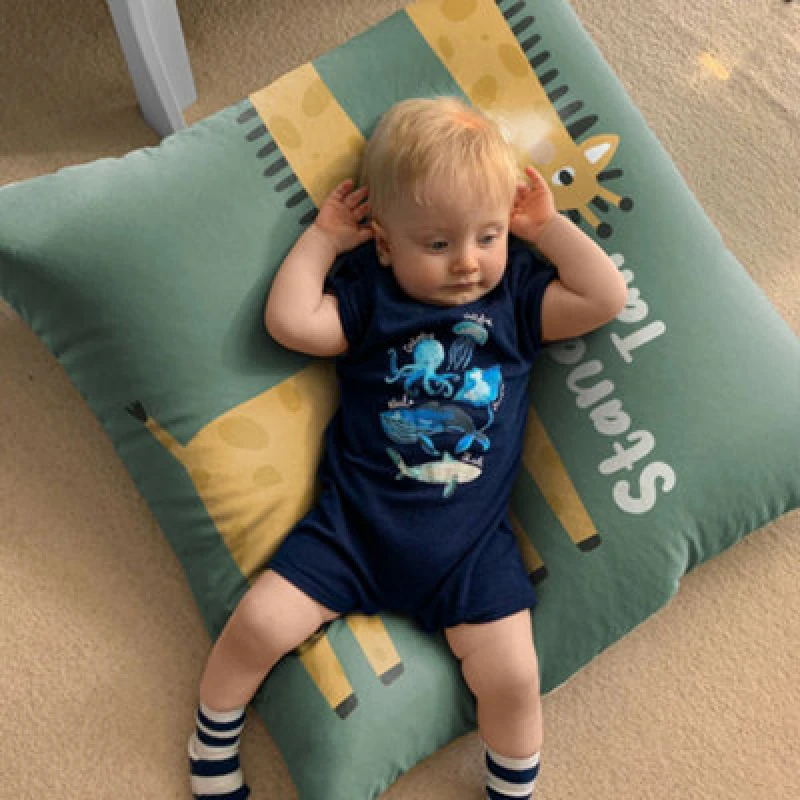 Image of rucomfy Beanbags Rucomfy Indoor Giraffe Bean Bag - Safari Kids Floor Cushion Seat