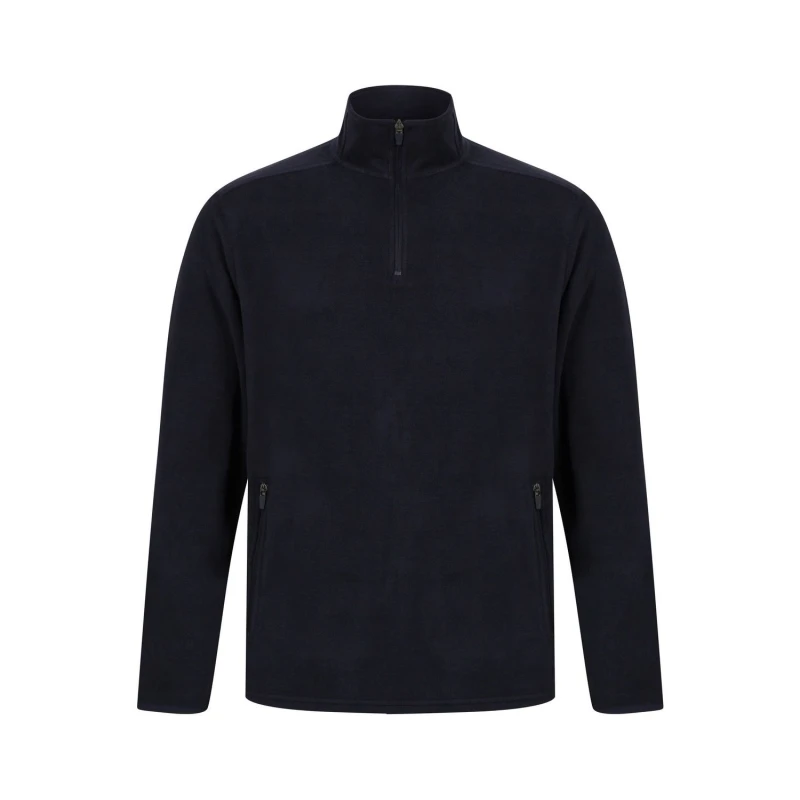 Image of Henbury Mens Quarter Zip Microfleece Jacket in Navy Size: Medium Navy Male M