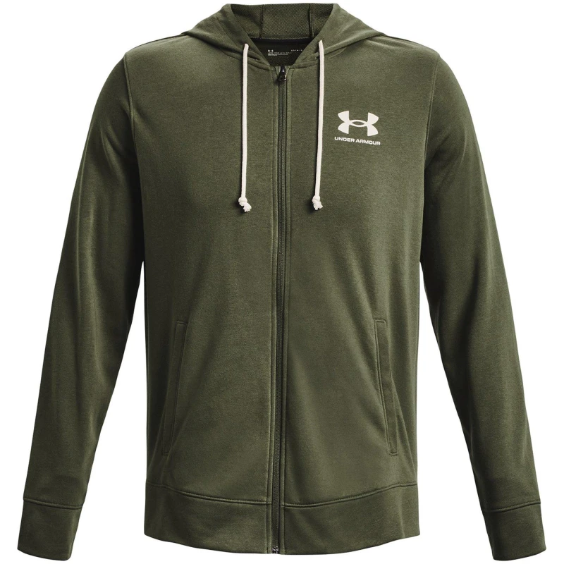 Image of Under Armour Rival Full Zip Hoodie Mens Green male S