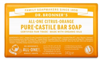 Image of Dr. Bronner's Citrus-Orange ekologiskas kietas muilas