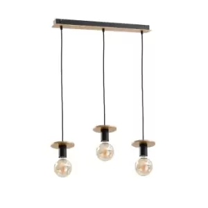Image of Saturn Bar Pendant Ceiling Light Gold, 60cm, 3x E27