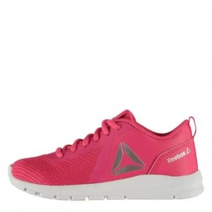 Image of Reebok ReeRush Child Girls Trainers - Pink/Silver/Wht