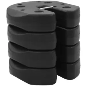 Image of Gazebo Weight Plates 4 pcs Black 220x50 mm Concrete Vidaxl Black