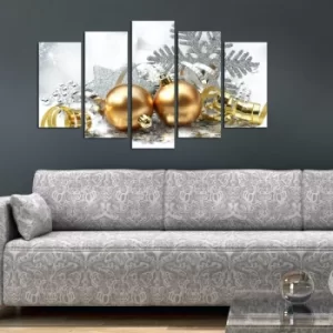 Image of 5PMDFNOEL-4 Multicolor Decorative MDF Painting (5 Pieces)