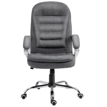 Image of Vinsetto Rock 360° Rolling Lumbar Support Adjustable Height Work Office Chair - Grey