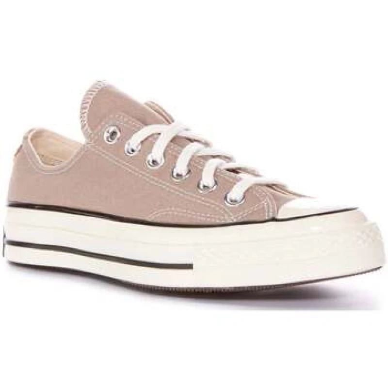 Image of Converse A06523C Chuck 70 Vintage Canva womens Trainers in Beige