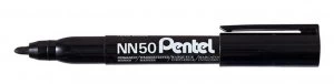 Image of Pentel (Black) Permanent Marker Bullet 1.5mm Line (Pack 12)