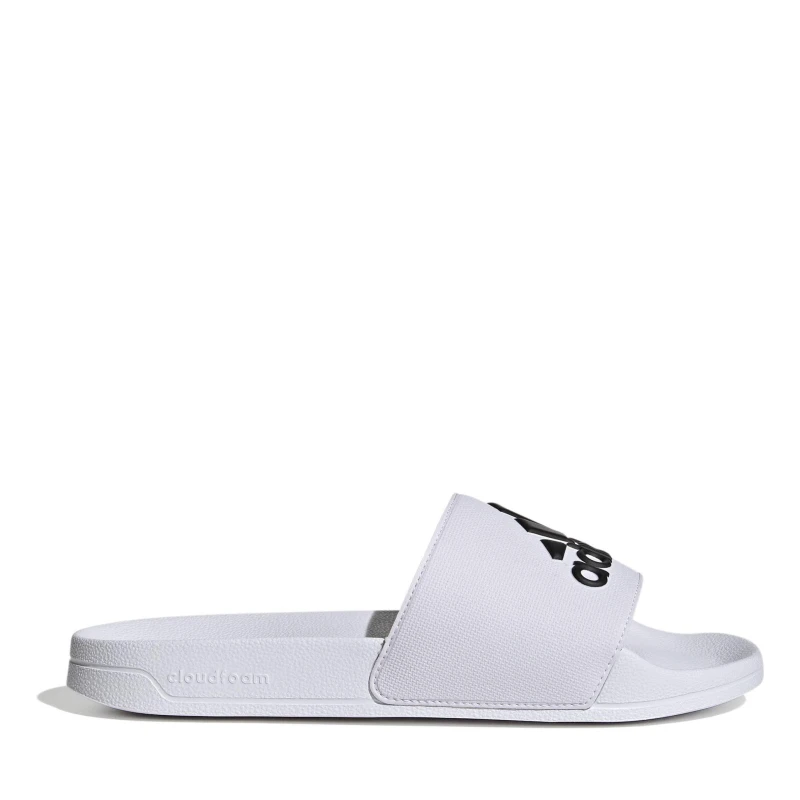Image of adidas Shower Slides - White White 9