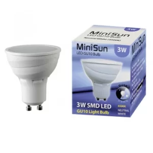 Image of MiniSun 3W Dusk til Dawn LED GU10 Bulb in Neutral White