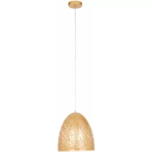 Image of Premier Housewares - Chandelier / Ceiling Light Small Gold Pendant Lights For Ceiling / Hallway / Living Room Bell Frame Lighting For Halls / Bedroom