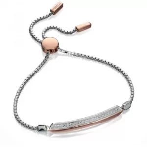Image of Ladies Fiorelli Sterling Silver Adjustable Toggle Bracelet