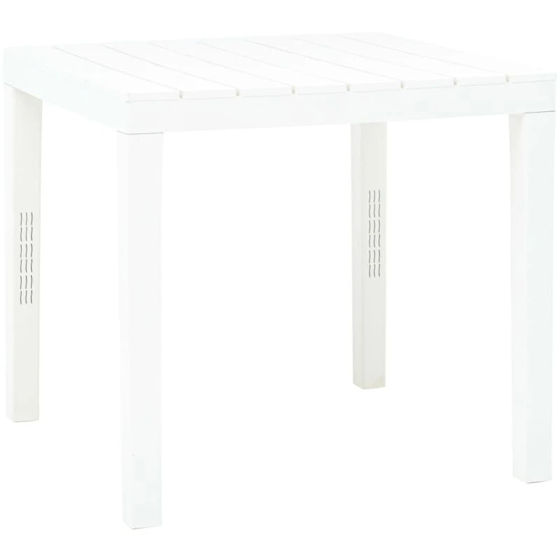 Image of VIDAXL Garden Table White 78x78x72cm Plastic Vidaxl 48783
