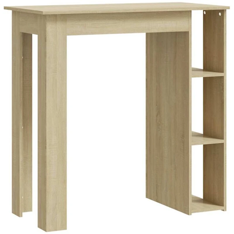 Image of VIDAXL Vidaxl - Bar Table with Shelf Sonoma Oak 102x50x103.5cm Engineered Wood 8720286834213
