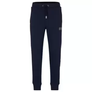Image of HUGO Logo Cuffed Joggers - Blue
